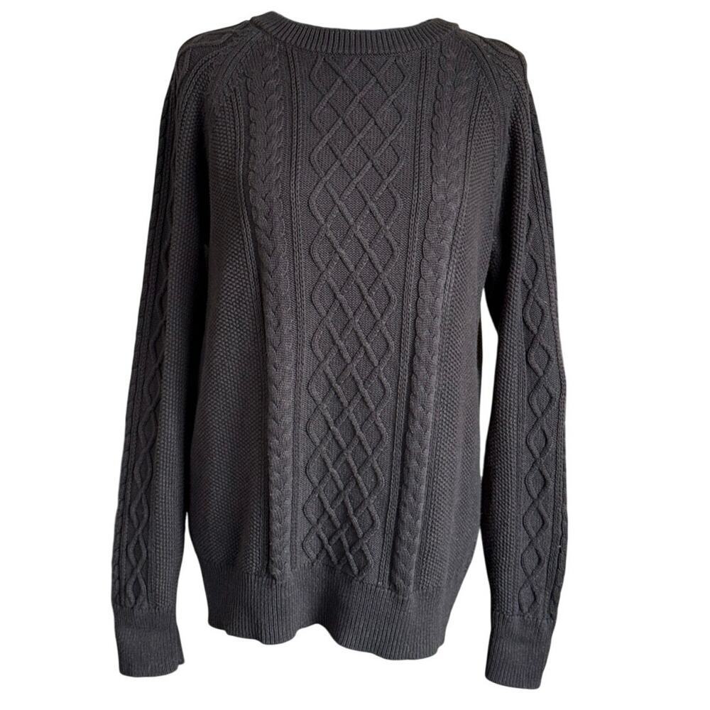 Gap Sz L Cable Knit Sweater Black Excellent Condition!